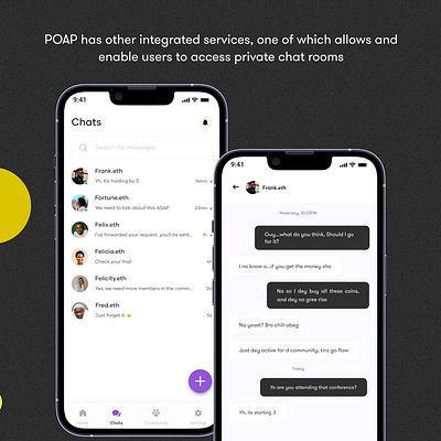 Lon Social dApp - Chat Feature design figma mobile app mobile design product product design ui ux web3