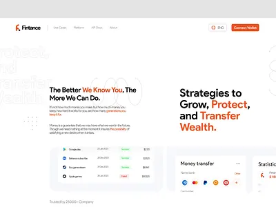 Interaction Fintech - Landing Page 2d animation branding clean dashboard illustration logo motion motion graphics ui