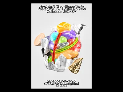 CB Design PC-160 3d 3dart 3dposter abstract c4d cinema4d composition illustration layout poster redshift typography