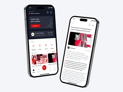 App for Sexual Harassment Victims app article clean clean design community design education emergency equality health mobile red report safety sexualharassment sos ui uiux