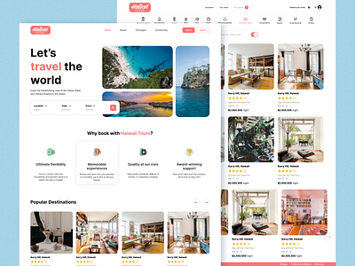 Hawaii Tours Website illustration ui ux ux ui web