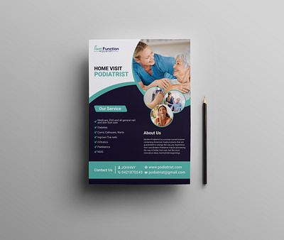 Home visit podiatrist flyer design app best t shirt branding business t shirt design event t shirt flyer design graphic design home visit illustration logo podiatrist flyer ui