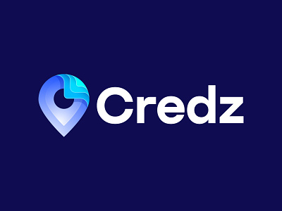 Credz - Logo Design Project with Typo branding creative logo design fold folded icon local location logo logotype map modern logo navigation navigator newspaper paper pin point symbol wrap