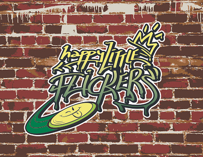Happy Little Flickers graphic design logo