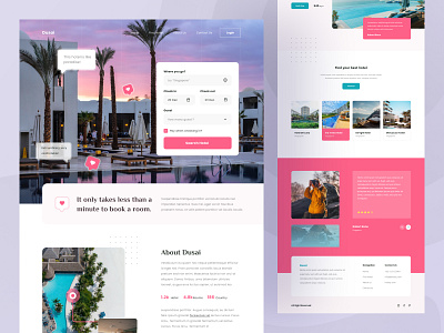 Dusai - Travel Agency Landing Page adventure website cabin dribbble best shot home page hotel booking hotel booking website hotel cabin illustration landing page room booking tour website travel agency travel web design travel website travelling website trip uiux design vacation web design website design