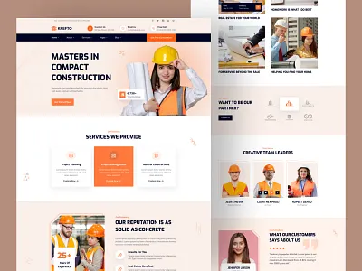 🏗️Construction & Architecture Landing page🏗️ agency landing page app design architecture branding clean ui construction dashboard header exploration homepage design landing page design landingpage minimal design mobile app project management real estate saas landing page ui ux web app website design