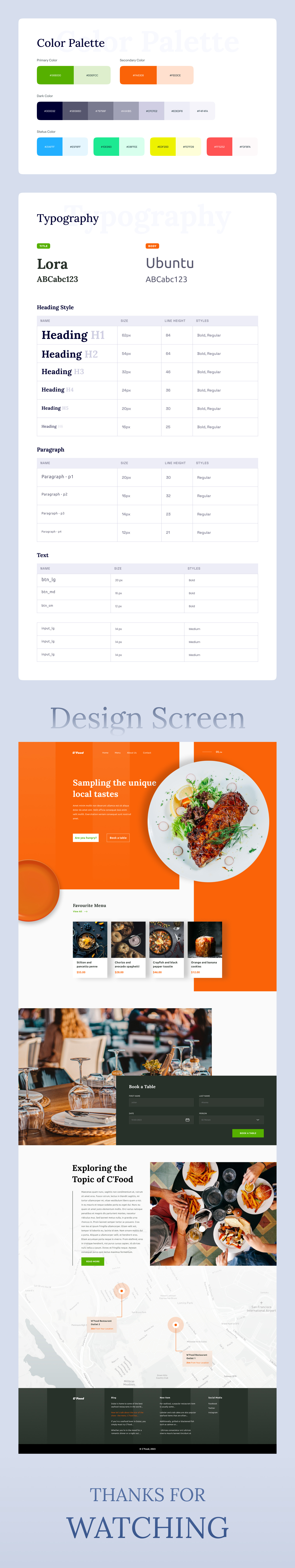 C'Food - Restaurant Landing Page by Rifat Hossain on Dribbble