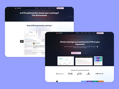 Saas website for seo tool client project design figma ui web design webflow website