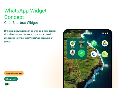 WhatsApp Widget Concept android app design ui uidesign uiux ux uxdesign whatsapp widget