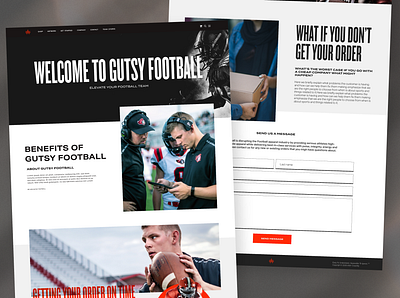 Gutsy Football website design proposal version 1.0 ecommerce minimal sports web web design website website design