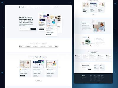 Freelr - Freelancer Portfolio Landing Page clean colorful dribbble best shot freelancer header hero homepage landing page personal personal portfolio portfolio portfolio website responsive trendy design ui design uiux design user interface ux design web design website