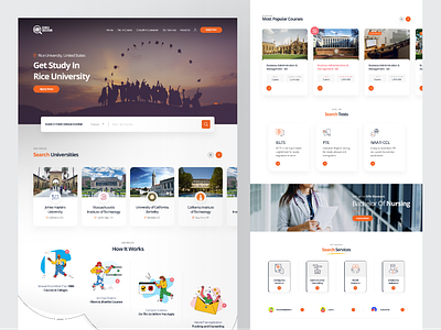 University Admission Website Ui 3d animation branding clean design couching courses design graphic design homepage illustration landing page logo minimal ui uiux university university admission university admission website ui website