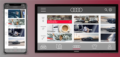 Audi Mobile & Smart TV App Design Process audi design interface mobile app smart tv student ui ux