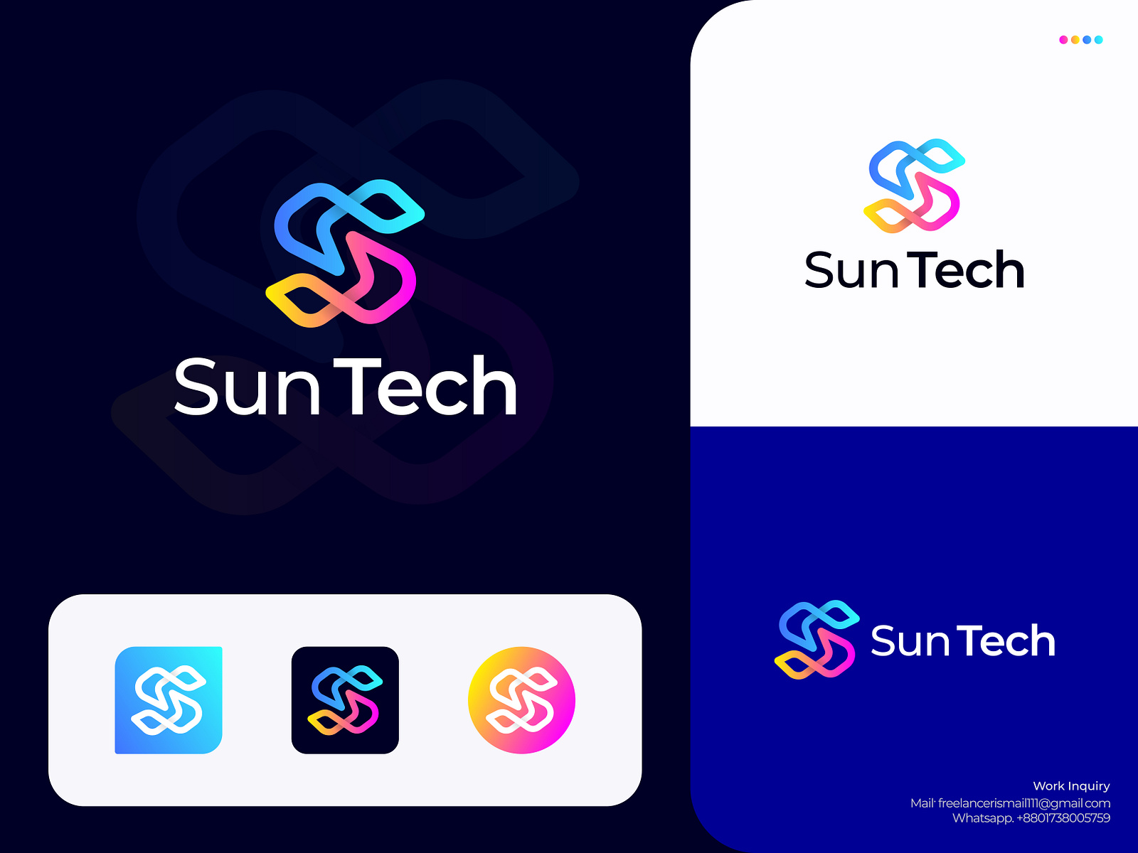 Sun Tech, (Letter S) Modern Letter Logo Design Concept by Freelancer ...