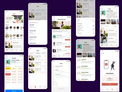 Home Services app adobexd app design cleaning service home home serice product design salon serivce service servicedesign urban comcompany wellness