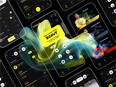 CricketX App Ui kit android cricket design ios ipl minimal sports ui ux