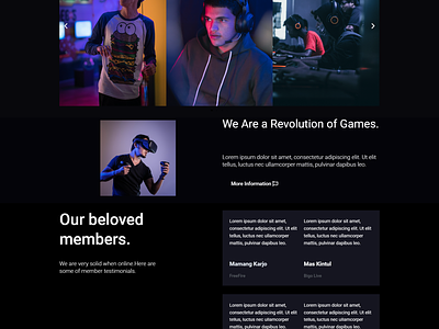 Gaming Website ! Hero Section web design web developer