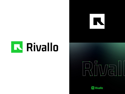 Rivallo, R Letter Financial Logo branding branding corporate creative financial green color icon logo logo folio logo inspirations logo mark logotypo minimal modern money r logo symbol