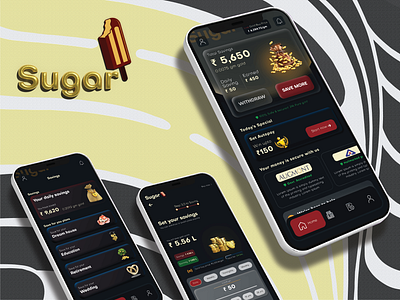 Sugar - Savings your money app figma finance app graphic design gullak jar marketing money savings app savings sugar app website