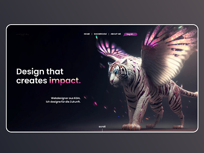 Agency website | IVE Design stage | AI generated tiger agency website agencywebdesign branding company website design graphic design midjourney ui ux webdesign webdesign layout webflow