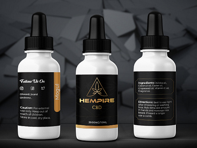 CBD Oil Bottle Label Design adobe illustrator bottle label box design box packaging branding cbd corporate design graphic design hemp illustration jar label label design logo oil oil bottle package design packaging design pouch sticker