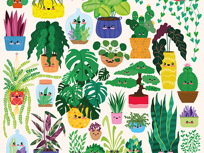 Happy Plants Puzzle 2023 amsterdam design digital gardening hobby holiday illustration monstera plants print puzzle spring succulents summer toys visual