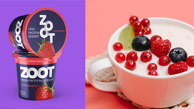 Zoot Yogurt Packaging Label Design branding design fruit graphic design illustration label label design logo package packaging design yogurt