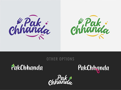 PakChhanda Brand Identity and Logo Designing branding color colorful design food fork fun illustration instagram joy logo outofthebox playful typography