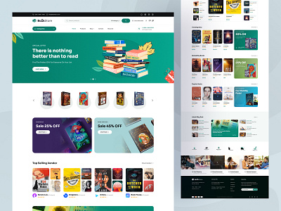 BookStore - eCommerce Website book online store book shop book store books bookshelf bookstore components desktop dribbble2022 e book ebook ebooks ecommerce library minimal online book reading typography website website design