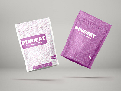 Cat litter packaging design branding design graphic design illustration