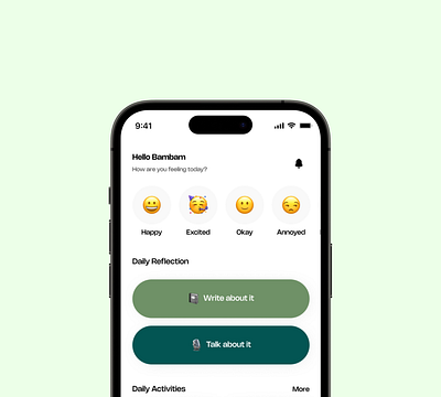 Mental Health App design figma health health care mental mental health mobile app stress therapy ui ui design