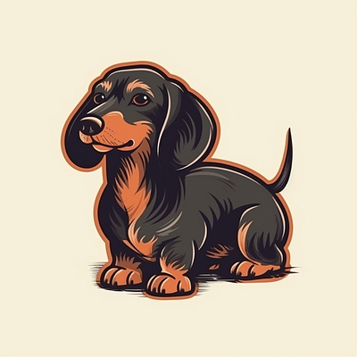 Dog animal brand branding company design elegant illustration logo vector