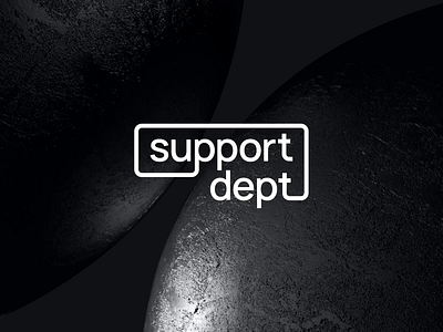 Support Dept - Logo black brand brand identity branding creative geometric lines logo logo design logo designer logotype mark symbol technology typo vector white wordmark