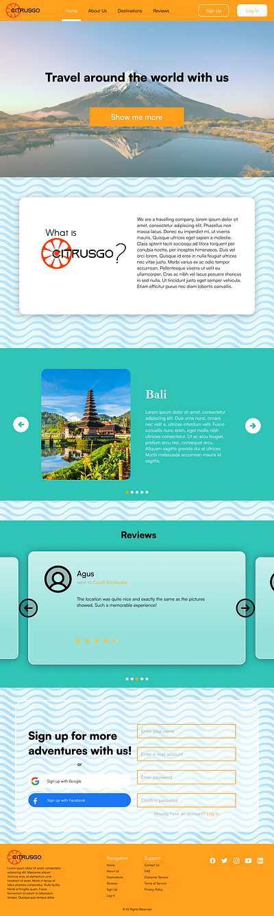 [UI Web Design] Travel Website design travel web ui uiux web design