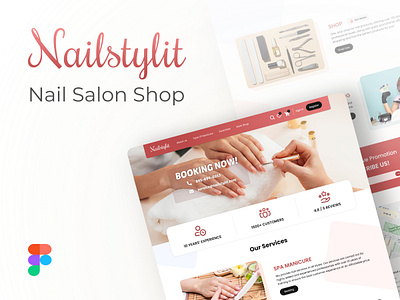 Nailstylit - Nail Salon Shop branding design desktop logo ui ux web design