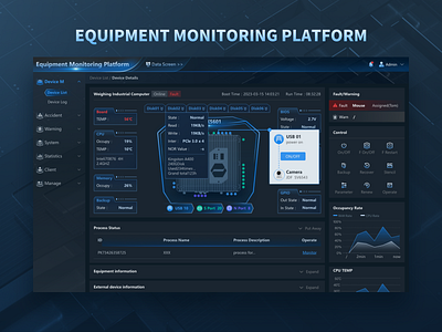 Equipment Monitoring Platform ui