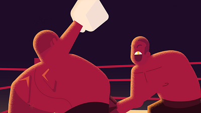 The Knockout animation boxing character animation graphic design motion graphics