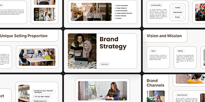Brand Strategy Template brand design figma free presentation presentation design studio kuji template