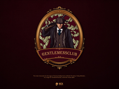 Gentlemensclub brand identity branding design design studio graphic design hand drawing hand drawn illustration logo vintage vintage logo