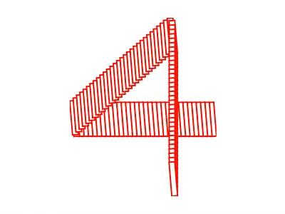 36 Days of Type - 4 36 days of type 36daysoftype 4 animation cavalry design font generative graphic design kinetic type motion motion design number type typography