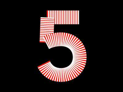 36 Days of Type - 5 36 days of type 36daysoftype 5 animation design font generative graphic design kinetic type motion motion design number type type design typography