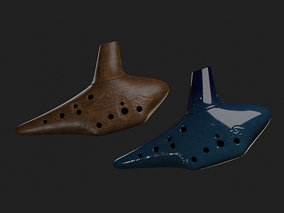 Ocarina made of Wood and Ceramic 3d