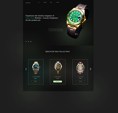 Watch Website art branding design ui uiux ux vector watch website web design website