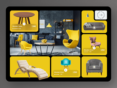 Modern Furniture Store Web UI 3d animation branding design graphic design illustration logo ui vector website