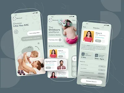 Babysitter and Nannies App Design app screen design babbysitter babysitting branding child childcareexpert childcareprofessional creative interface kids mobile app design mobile app ui mobile app ux modern colors nanny nanny search nannylove parents ui uiux