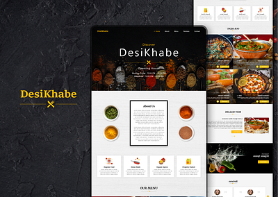 DesiKhabe branding design digital product food food application food website graphics illustration landing page logo project ui ui ux webdesign website concept website design