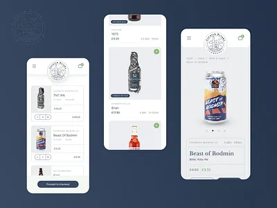 Cornish Drinks Company alcohol beer beerlabel clean design drinks ecommerce mobile mobiledesign type ui webdesign website whiskey