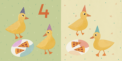 Counting from 1 to 5 | Children's book illustration birthday book illustration character children children book illustration childrensbook cute duck duckling illustration kidlitart picture book