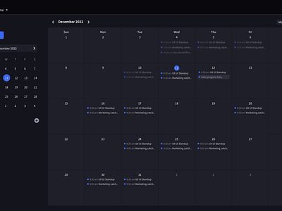 Calendar view - refined UX & UI calendar cheers creative idea minimal productdesign ui ux visualdesign