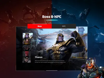 Marvel Future Revolution - PC & Mobile Web UI/UX 3d animation branding design games graphic design illustration logo ui website